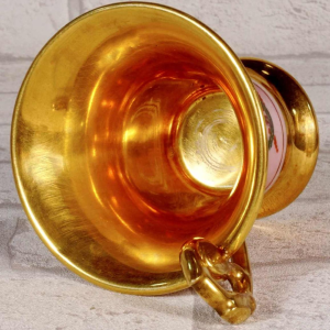 Paris porcelain, Empire period Jasmin cup and saucer, 19th c