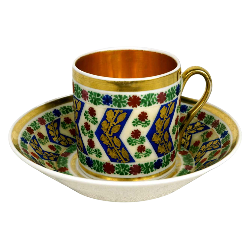 Paris porcelain, cup and saucer - early 19th century