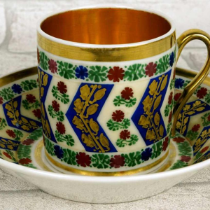 Paris porcelain, cup and saucer - early 19th century