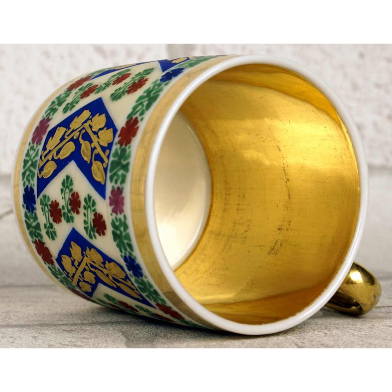 Porcelaine de Paris, tasse et soucoupe - début XIXe s