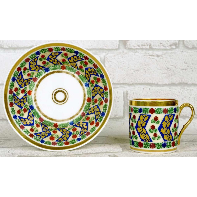 Paris porcelain, cup and saucer - early 19th century