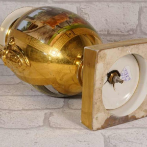 Paris porcelain, Empire period baluster vase, painted landscape and deer decoration, early 19th century