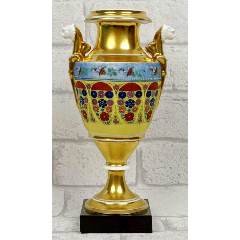 Paris porcelain, baluster vase on pedestal, early 19th century