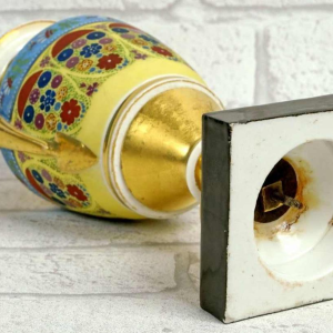 Paris porcelain, baluster vase on pedestal, early 19th century