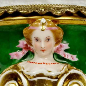 Porcelain vase with caryatid decoration and gilt bronze mounting, 19th c