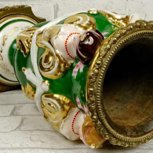 Porcelain vase with caryatid decoration and gilt bronze mounting, 19th c