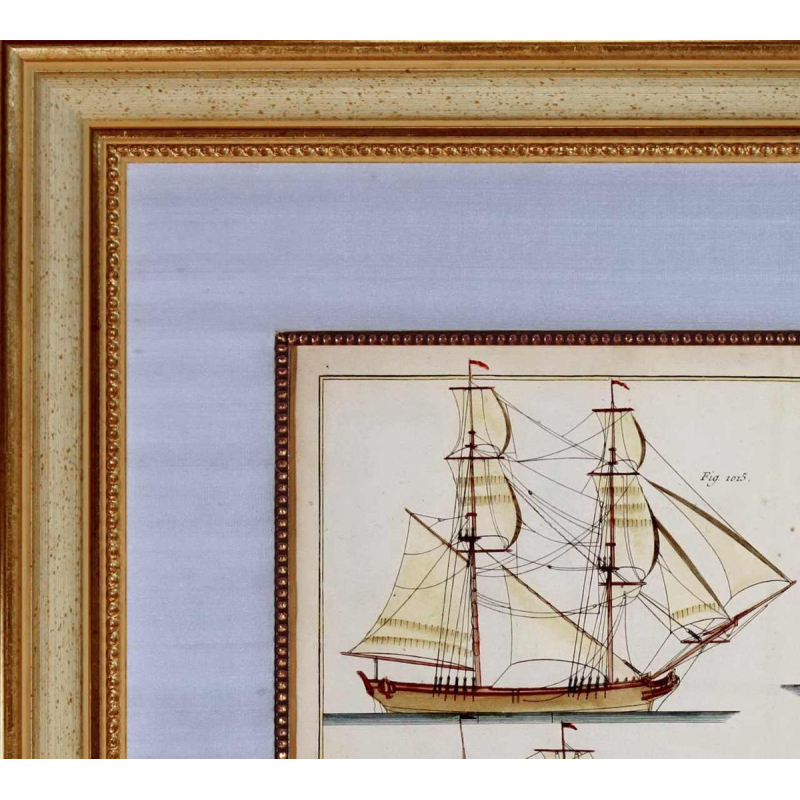 Gravure BENARD Robert - grande marine - navires / vaisseaux (bateaux) - XVIIIe s