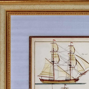 Gravure BENARD Robert - grande marine - navires / vaisseaux (bateaux) - XVIIIe s