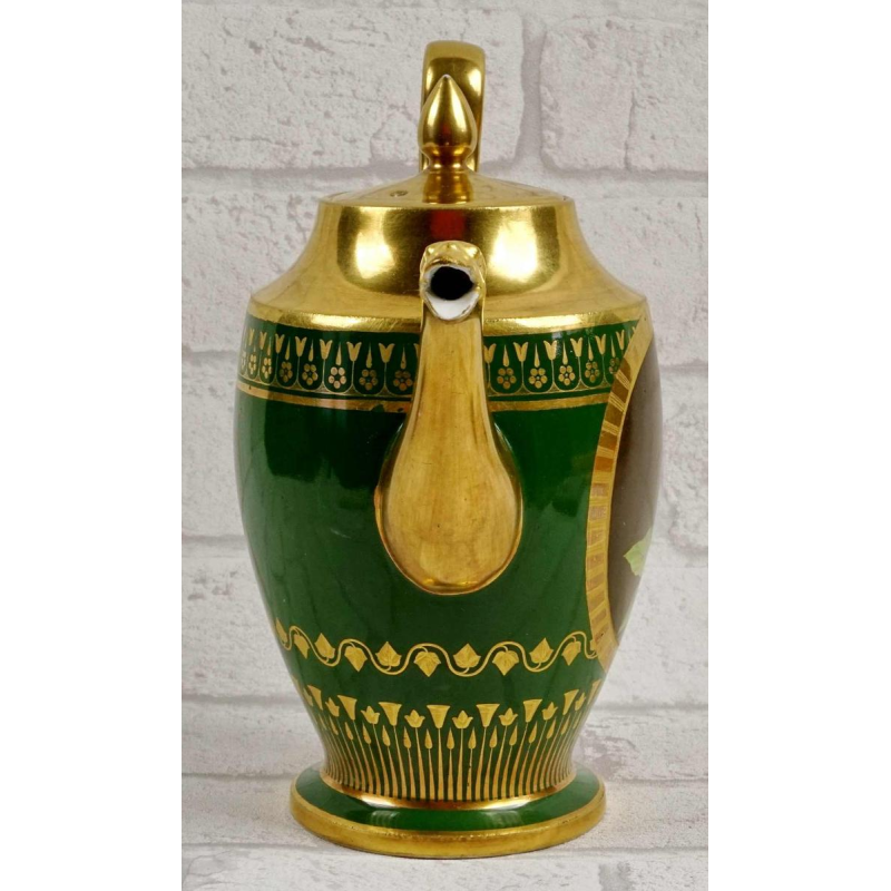 Porcelaine de Paris - Manufacture de Dagoty, verseuse / théière, style Empire, XIXe s