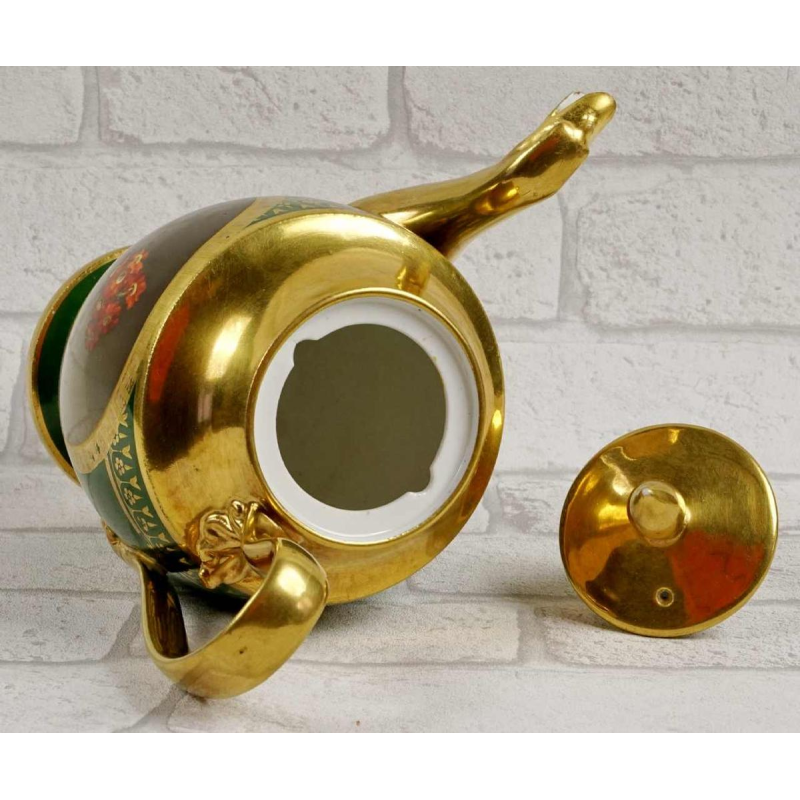 Porcelaine de Paris - Manufacture de Dagoty, theepot, Empire stijl, 19e eeuw