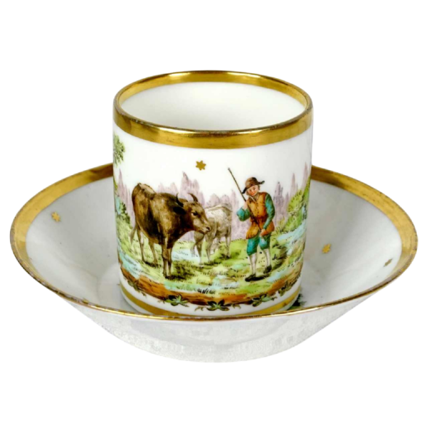 Porcelaine de Paris, tasse et soucoupe - Nast - fin XVIIIe s