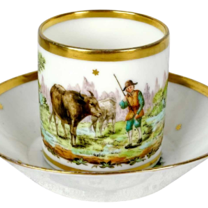 Paris porcelain, cup and saucer - Nast - late 18th century