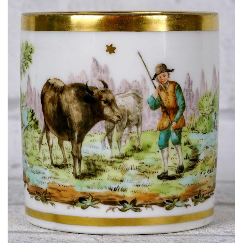 Porcelaine de Paris, tasse et soucoupe - Nast - fin XVIIIe s