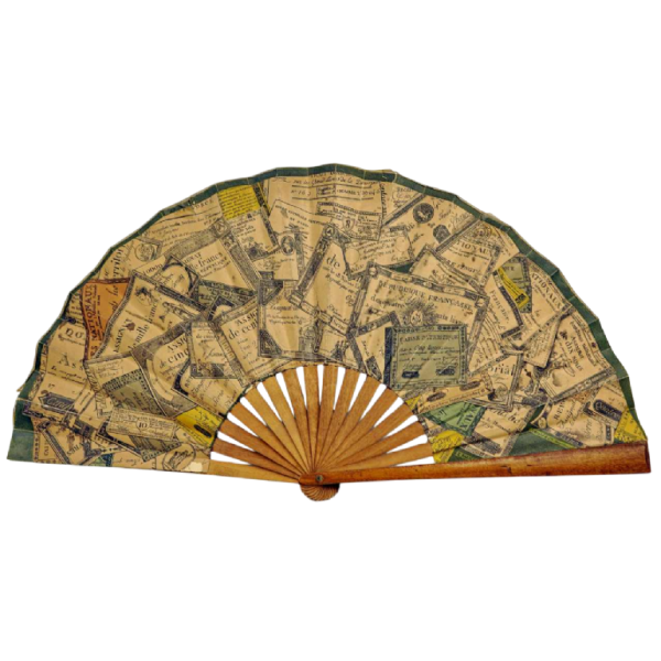 HEROLD et Cie imprimeur and E. FAUCO, fan with revolutionary assignats, 19th century