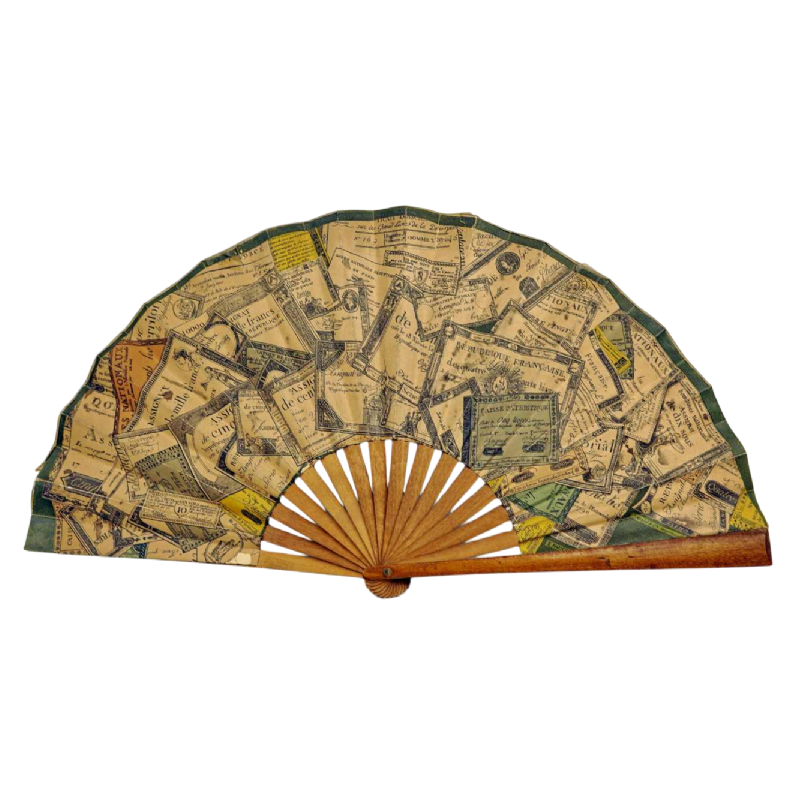HEROLD et Cie imprimeur and E. FAUCO, fan with revolutionary assignats, 19th century