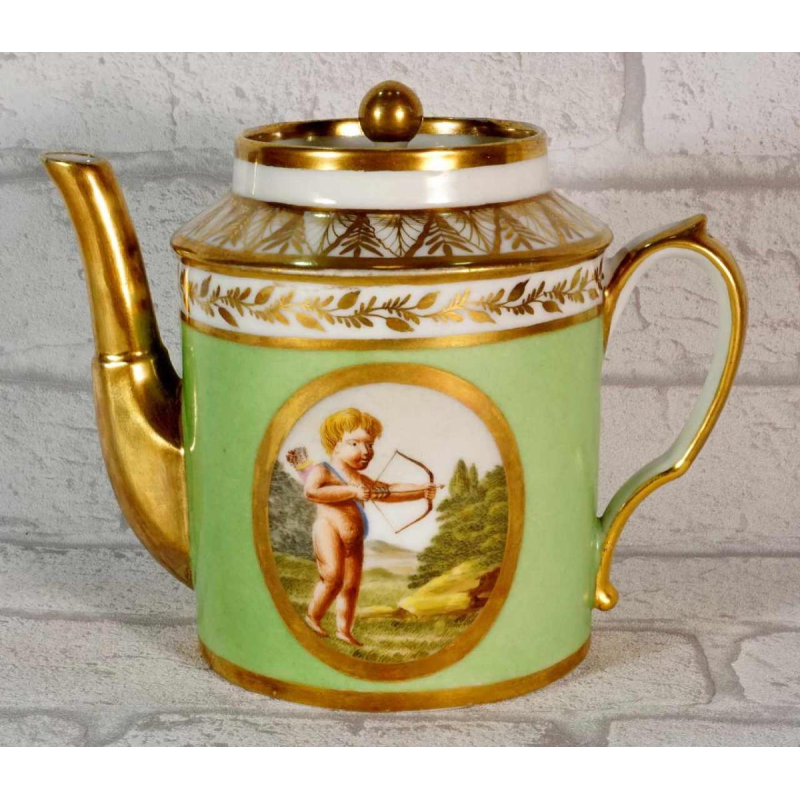 Parijs porselein, koffie/thee pot, vroeg 19e eeuw