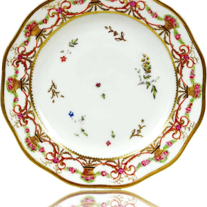 Porcelaine de Paris, petite assiette à dessert, XVIIIe s