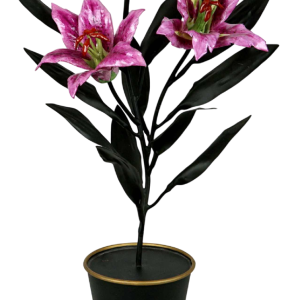 Samuel Mazy "Lilies" porcelain and metal, France XXIth c