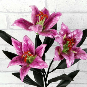 Samuel Mazy "Lilies" porcelain and metal, France XXIth c