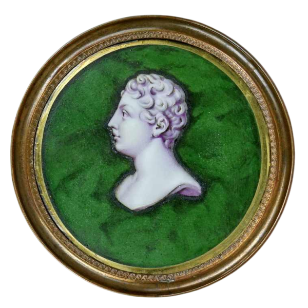 Sèvres or Paris porcelain - King of Rome - biscuit medallion, Empire Period
