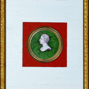 Sèvres of Parijs porselein - Koning van Rome - biscuit medaillon, Empire Periode