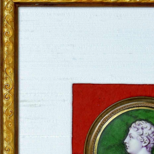 Sèvres of Parijs porselein - Koning van Rome - biscuit medaillon, Empire Periode