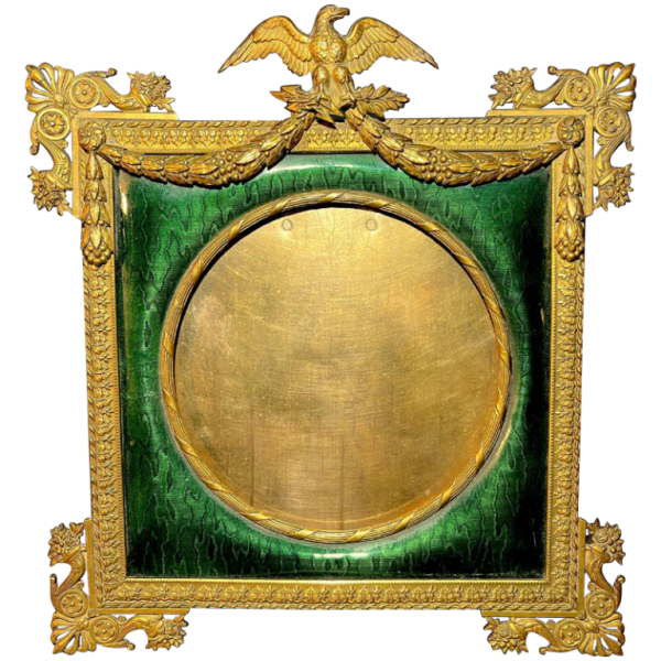 Empire guilloche geëmailleerde fotolijst, keizerlijke adelaar Huis Carl Fabergé