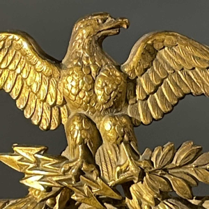 Empire guilloche enamel photo frame, imperial eagle, House of Carl Fabergé Style