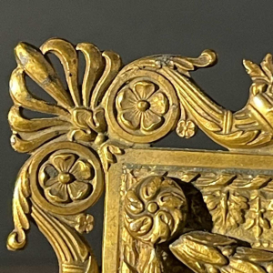 Empire guilloche enamel photo frame, imperial eagle, House of Carl Fabergé Style