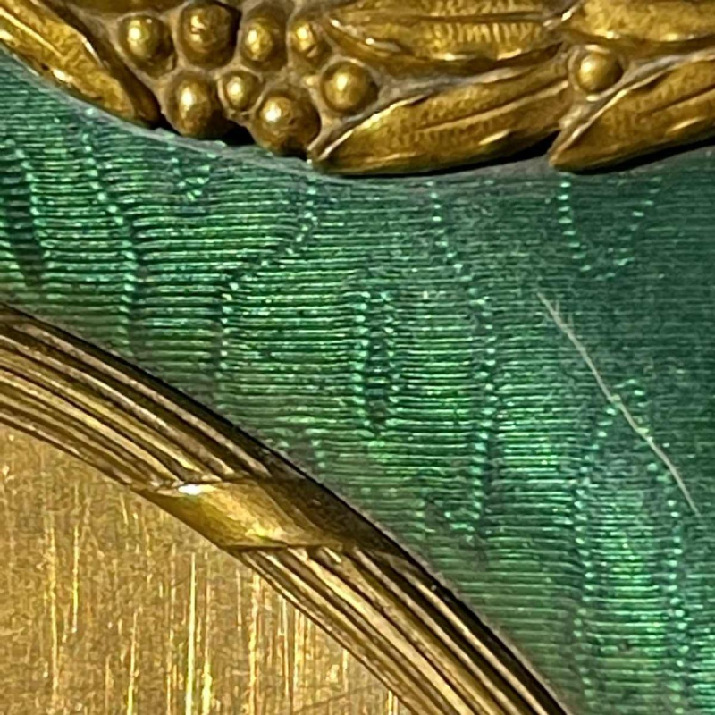 Empire guilloche enamel photo frame, imperial eagle, House of Carl Fabergé Style