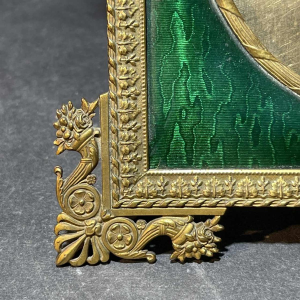 Empire guilloche geëmailleerde fotolijst, keizerlijke adelaar Huis Carl Fabergé