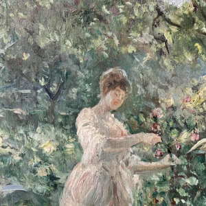 Louis FAILLE (1878-1964) toegeschreven aan: "Elegant in de tuin" olieverf