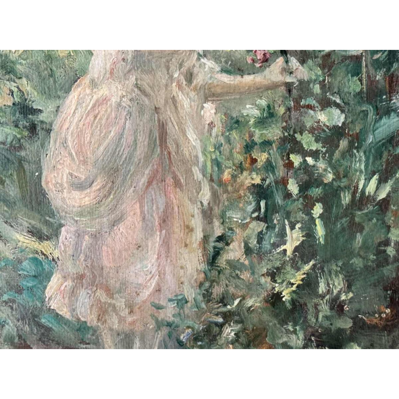 Louis FAILLE (1878-1964) toegeschreven aan: "Elegant in de tuin" olieverf