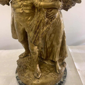 Joseph (Giuseppe) d'Aste, bronzen beeldengroep/koppel, begin 20e eeuw