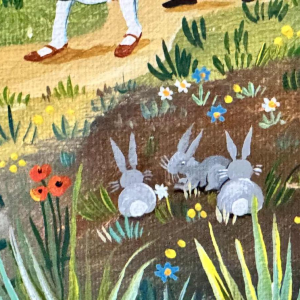 Marie-Louise BATARDY « Les vendanges » peinture acrylique sur toile, ca 1980