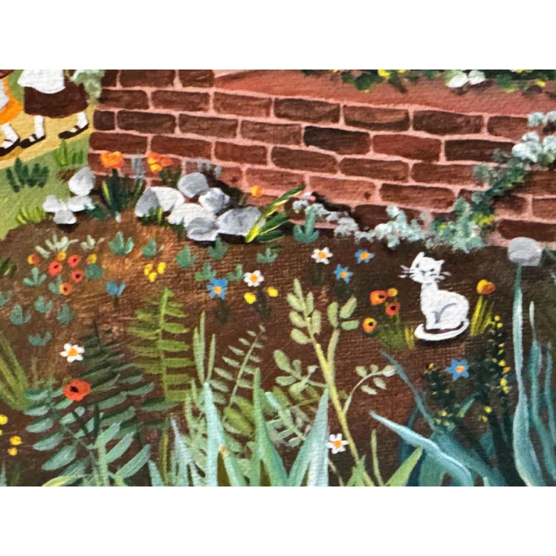 Marie-Louise BATARDY « Les vendanges » peinture acrylique sur toile, ca 1980