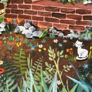 Marie-Louise BATARDY «The harvest» painting acrylic on canvas, ca 1980