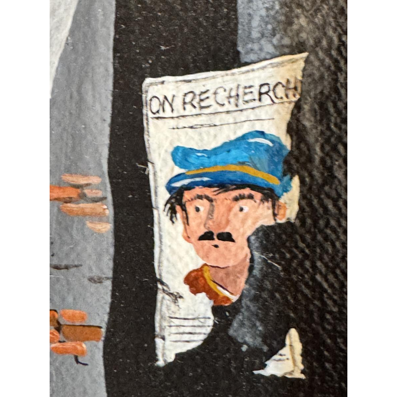 Marie-Louise BATARDY 'Impasse des clochards' acrylic painting naive art