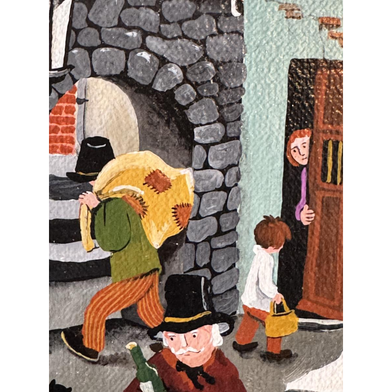 Marie-Louise BATARDY 'Impasse des clochards' acrylic painting naive art