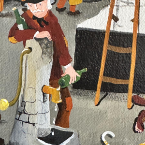 Marie-Louise BATARDY 'Impasse des clochards' acrylic painting naive art