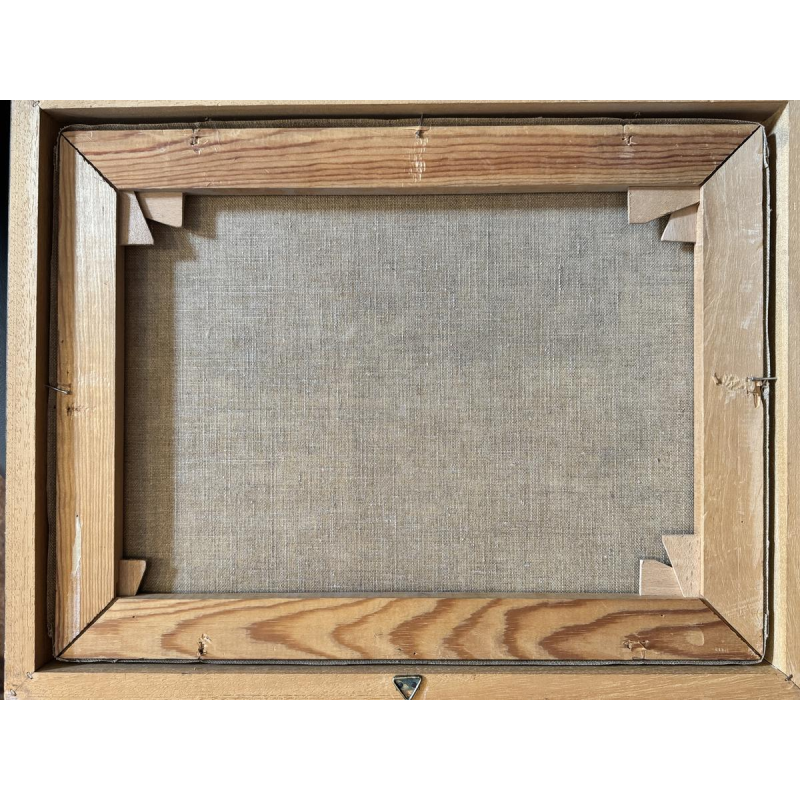 Marie-Louise BATARDY 'Impasse des clochards' acryl schilderij naïeve kunst