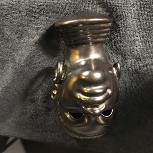 VILLEROY & BOCH LUXEMBOURG, African ceramic mask sculpture, 1940s