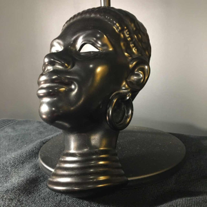 VILLEROY & BOCH LUXEMBOURG, African ceramic mask sculpture, 1940s