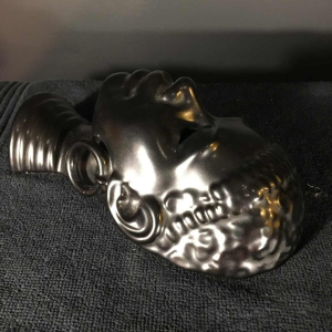 VILLEROY & BOCH LUXEMBOURG, African ceramic mask sculpture, 1940s