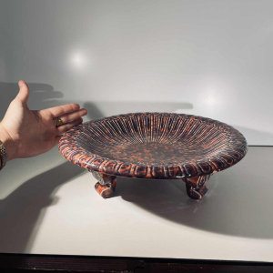 Jean Luce pour Villeroy & Boch Luxembourg Septfontaines, coupe / plat Art Déco tripode en céramique N°267