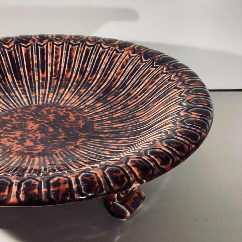 Jean Luce pour Villeroy & Boch Luxembourg Septfontaines, coupe / plat Art Déco tripode en céramique N°267