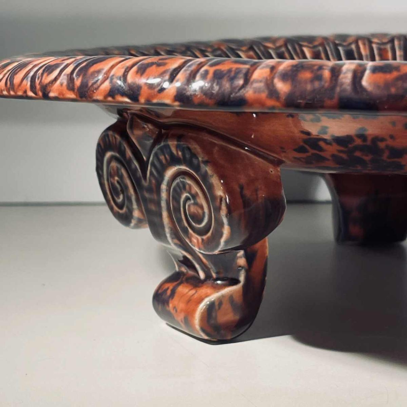 Jean Luce for Villeroy & Boch Luxembourg Septfontaines, Art Deco tripod ceramic bowl / dish No. 267