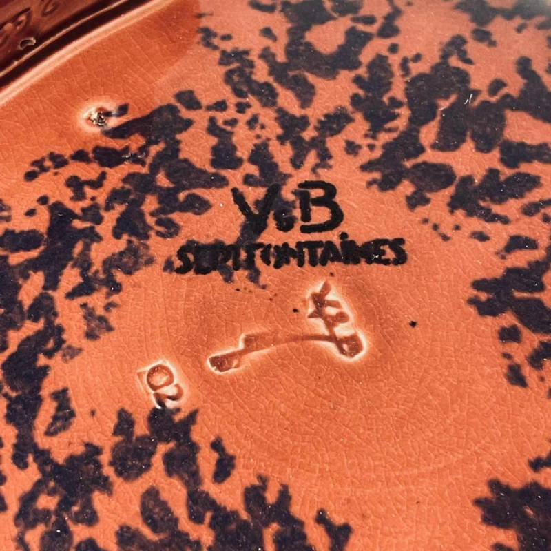 Jean Luce pour Villeroy & Boch Luxembourg Septfontaines, coupe / plat Art Déco tripode en céramique N°267