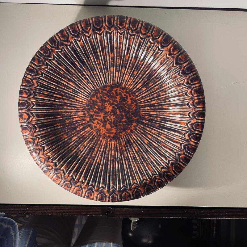 Jean Luce voor Villeroy & Boch Luxembourg Septfontaines, Art Deco statief keramische kom / schaal nr. 267