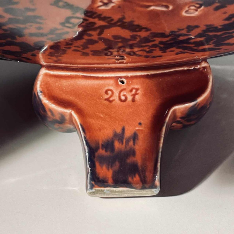 Jean Luce voor Villeroy & Boch Luxembourg Septfontaines, Art Deco statief keramische kom / schaal nr. 267